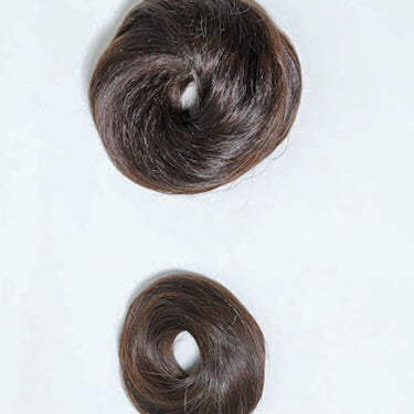 Human Hair Donut Scrunchie Dark Brown | Nish Hair