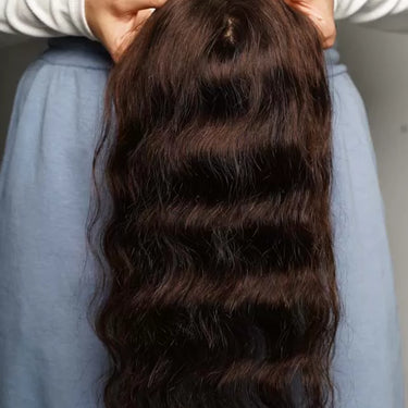 Au Naturel Wavy Curly Scalp Topper – Silk Base Hair Topper | Nish Hair