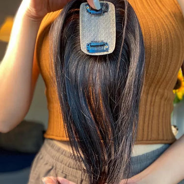 Mini Scalp Topper – 2×3 Silk Base Hair Topper | Nish Hair