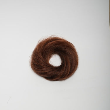 Human Hair Donut Scrunchie Light Brown