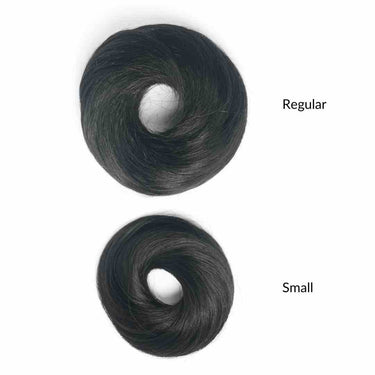 Human Hair Donut Scrunchie Black | Nish Hair