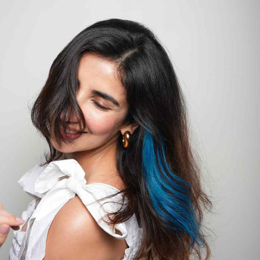 Teal Blue – #Strandout Coloured clip-In Hair| Nish Hair