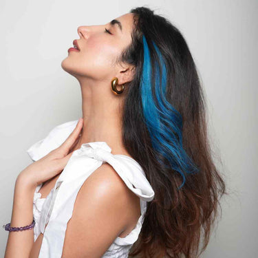 Teal Blue – #Strandout Coloured clip-In Hair| Nish Hair