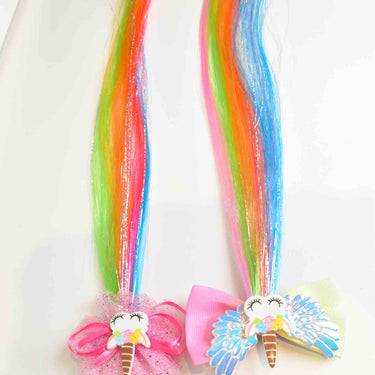 Unicorn Clip in coloured hair extensions for kids