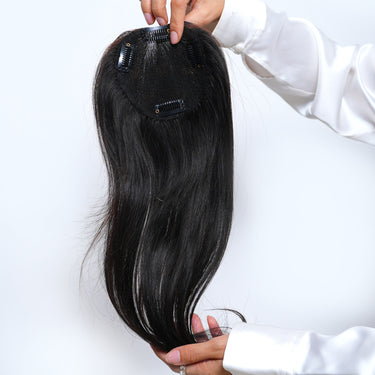 Backcombed hair topper – Lace Base – 4×4 | Nish Hair