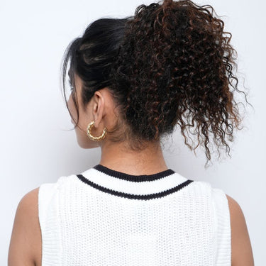 Curly Hair Top Knot Extensions – Wrap Around | Nish Hair