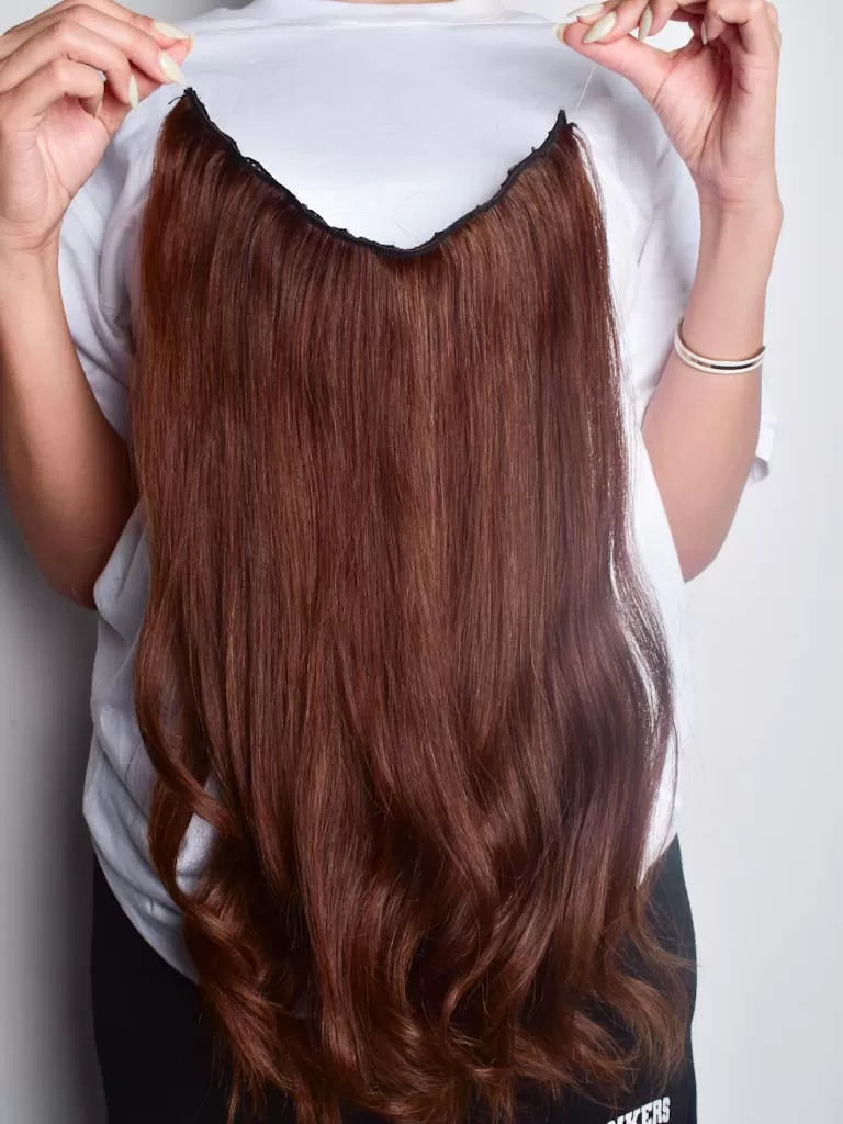 Halo Extensions Light Brown Classic Human Hair Nish Hair