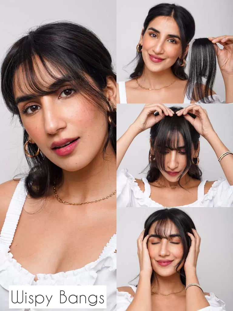 Wispy Clip In Bangs 100 Human Hair Nish Hair