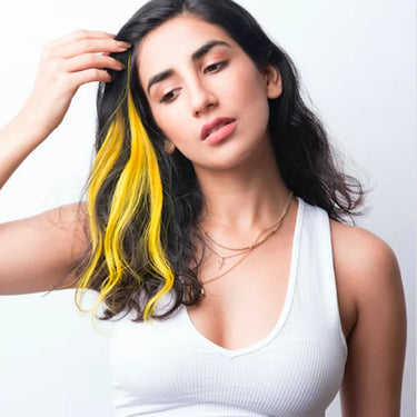 Oh My Yellow! #Strandout- Coloured clip-In Hair| Nish Hair
